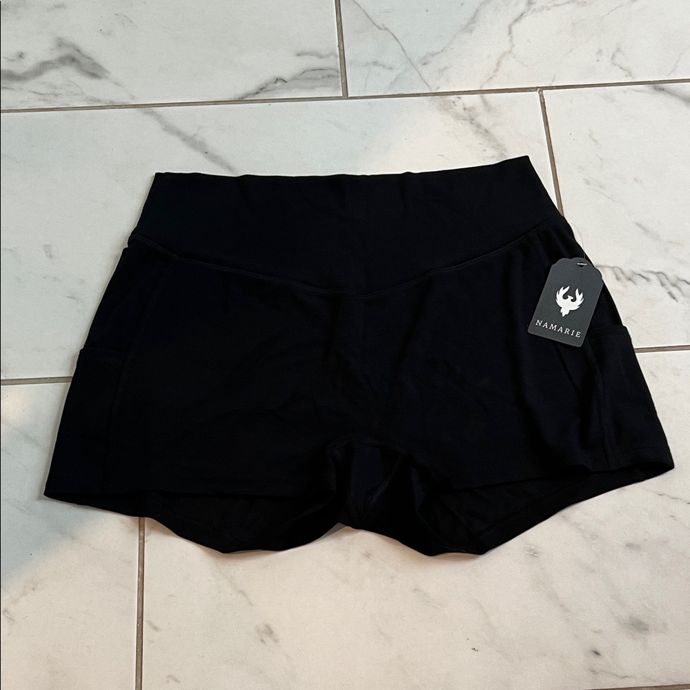 Namarie Women's Jet Black Liza Shorts